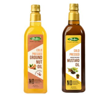 Groundnut Oil & Mustard Oil Combo Pack (1ltr)